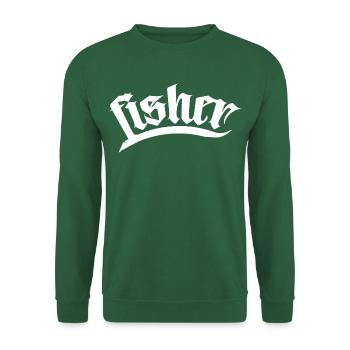 fisch fischer fishing fisher club hecht angeln cap - Unisex Pullover - Grün - Vorne