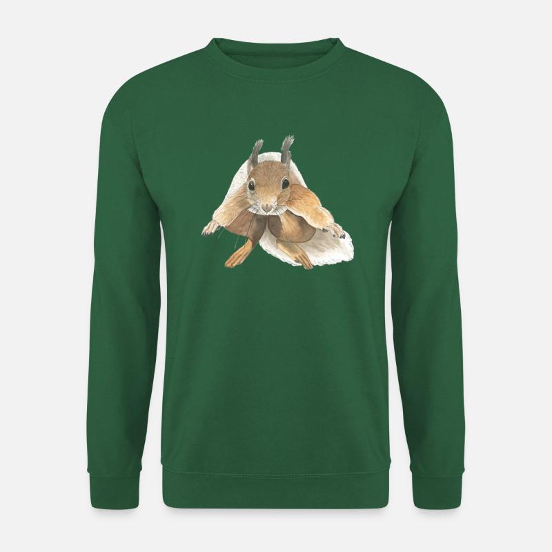 Eichhörnchen springen squirrel - Unisex Pullover - Grün