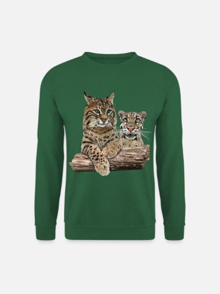Luchs und Nebelparder - Unisex Pullover - Grün