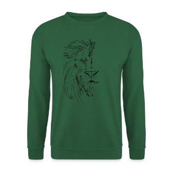 Löwe der König der Tiere - Unisex Pullover - Grün - Vorne