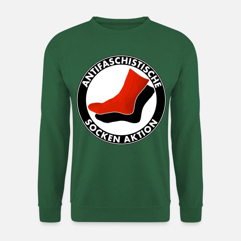 antifaschistische socken aktion - Unisex Pullover - Grün