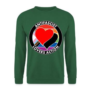action des amoureux antifascistes - Sweat-shirt Unisexe - vert foncé - Devant