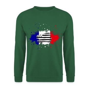 Splash Tricolore Bretagne - Sweat-shirt Unisexe - vert foncé - Devant