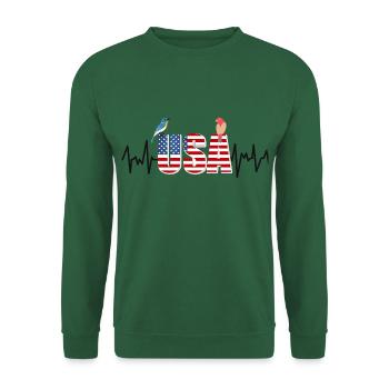 USA - Unisex Pullover - Grün - Vorne