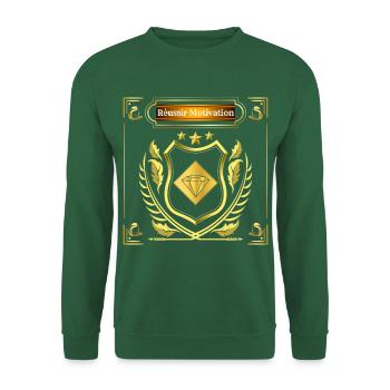 Réussir Motivation / Diamant magique porte-bonheur - Sweat-shirt Unisexe - vert foncé - Devant