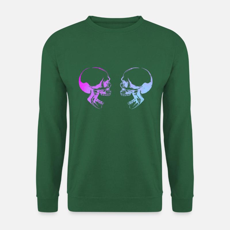 Doppelte Schädelkunst - Unisex Pullover - Grün