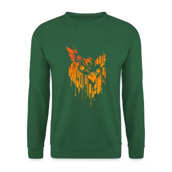 Hibou circuit imprimé - Sweat-shirt Unisexe - vert foncé - Devant