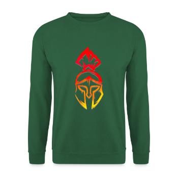 Casque sparte sketchy - Sweat-shirt Unisexe - vert foncé - Devant