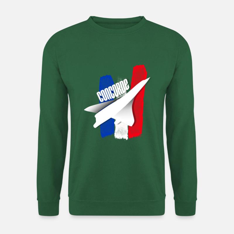 Concorde-Verkehrsflugzeug aus FRA. - Unisex Pullover - Grün