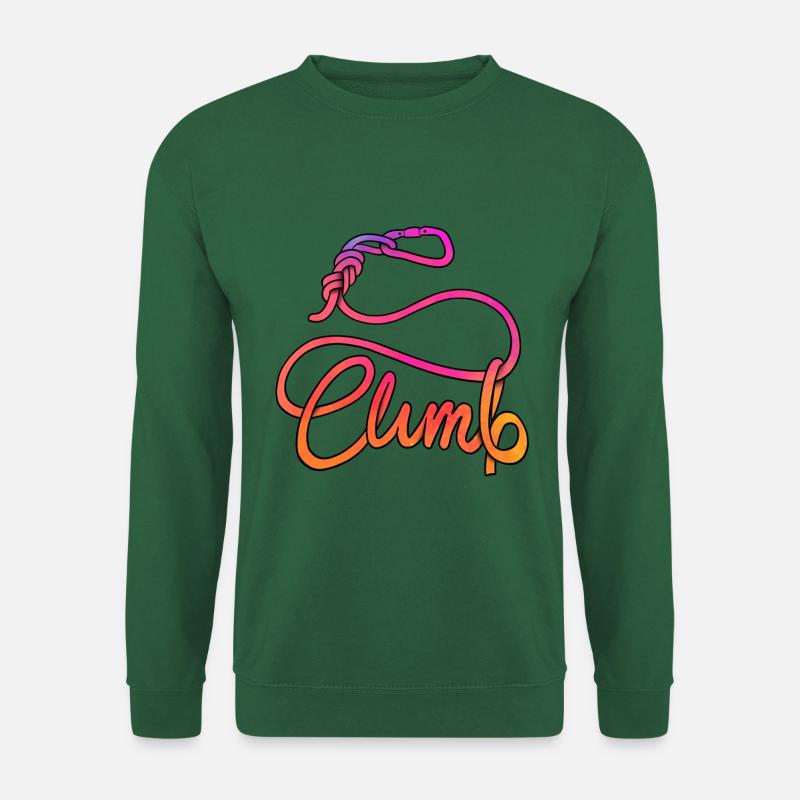 Mehrfarbiger Kletterseilkarabiner - Unisex Pullover - Grün