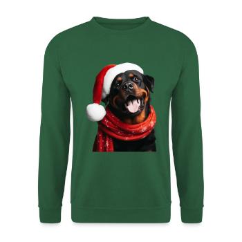 Rottweiler Joyeux Noël - Sweat-shirt Unisexe - vert foncé - Devant