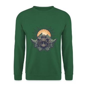Logo de caméra rétro cool - Sweat-shirt Unisexe - vert foncé - Devant