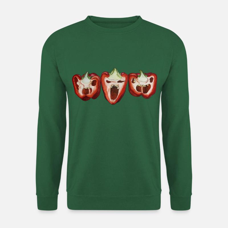Monster Paprika kochen Hobbykoch spicy Kochspaß - Unisex Pullover - Grün