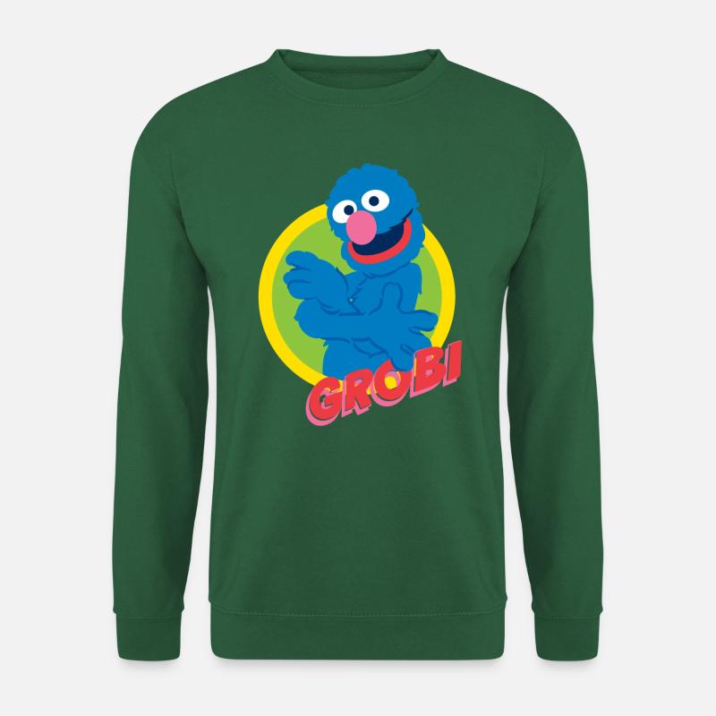 Sesamstraße Grobi Portrait - Unisex Pullover - Grün