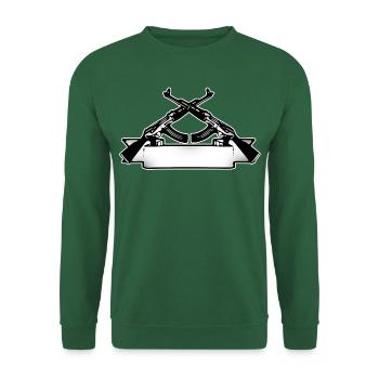 ak47 clan text schütze verein gewehr krieg name - Unisex Sweatshirt - green - Front