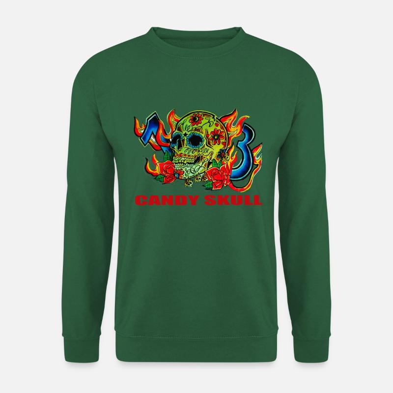 CANDY SKULL - Unisex Pullover - Grün