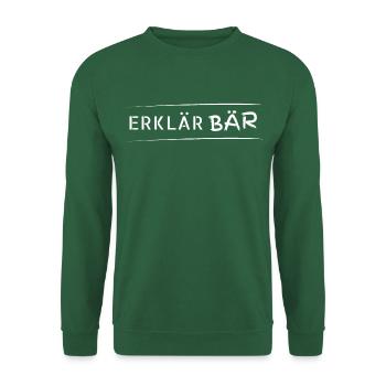 Erklärbär Geschenkidee Lehrer Dozenten Professoren - Unisex Pullover - Grün - Vorne