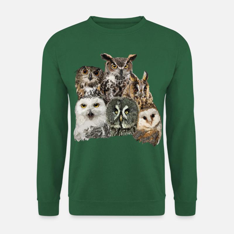 Eulen - Unisex Pullover - Grün