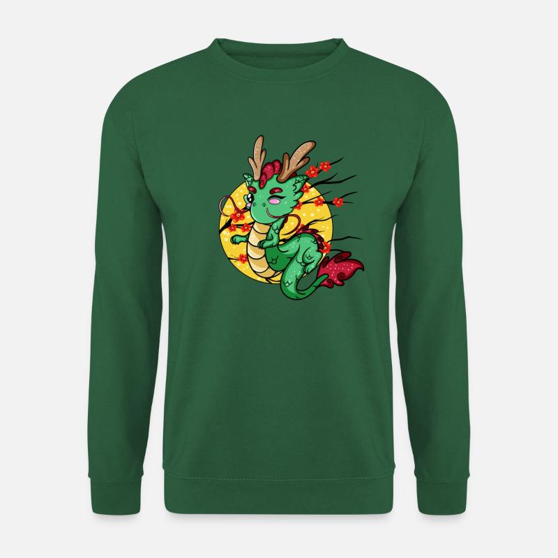 Drache Kawaii - Unisex Pullover - Grün