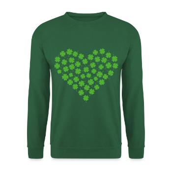Heart of Luck - St. Patrick es Day - Unisex Pullover - Grün - Vorne