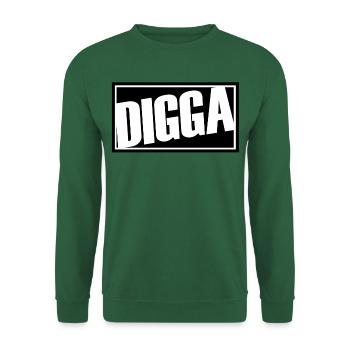digga Alter bro moin hamburg hip hop oldschool type - Unisex Sweatshirt - green - Front