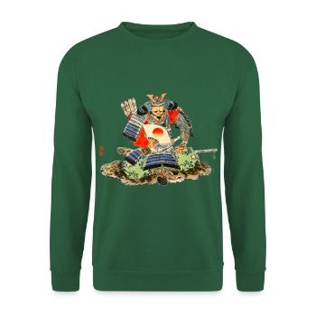 Samurai by Kōno Bairei - Unisex Sweatshirt - green - Front
