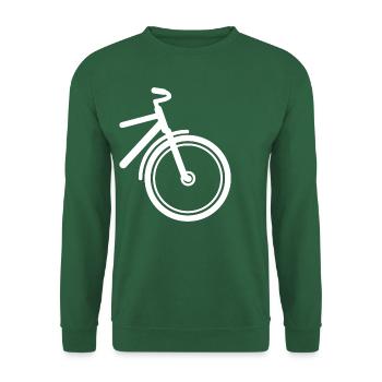 Bicycle Front Wheel - Contour White - Unisex Sweatshirt - green - Front