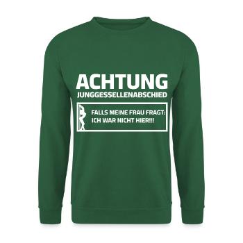 Bachelor Party Wedding Men's Night Out - Unisex Sweatshirt - green - Front