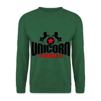Le pouvoir de la licorne - Sweat-shirt Unisexe - vert foncé - Devant