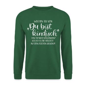 KINDISCH - Unisex Pullover - Grün - Vorne