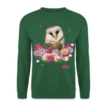 Owl - Unisex Sweatshirt - green - Front