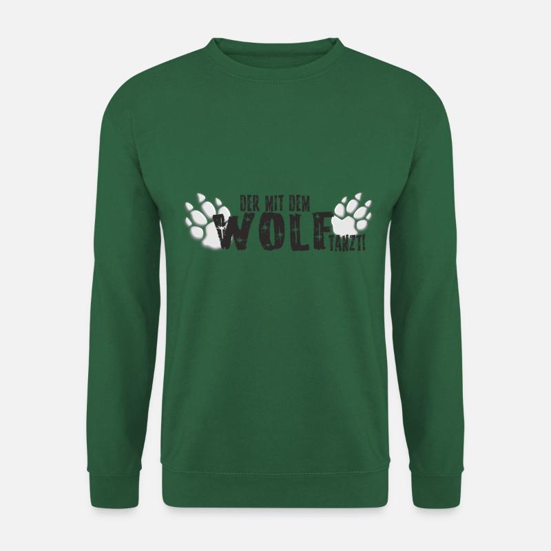 Danse du loup Qui danse avec le loup - Sweat-shirt Unisexe - vert foncé