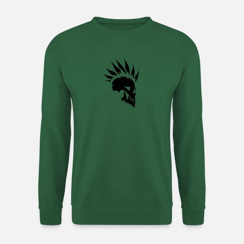 Mowhawk Skull - Unisex Sweatshirt - green