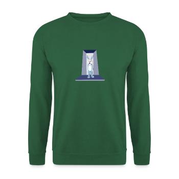 Easter Bunny on the Catwalk - Rabbit on Display - Unisex Sweatshirt - green - Front