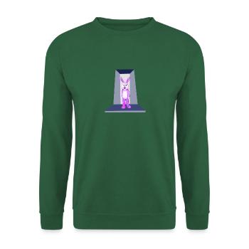 Lapin rose - Sweat-shirt Unisexe - vert foncé - Devant