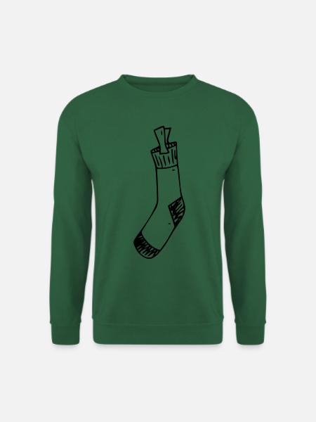 Gamle sok vasketøjsstrømper husmand husmor - Unisex sweater - grøn