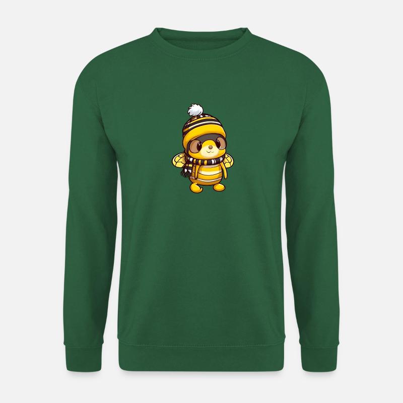 Niedliche Biene im festlichen Winter-Look! - Unisex Pullover - Grün