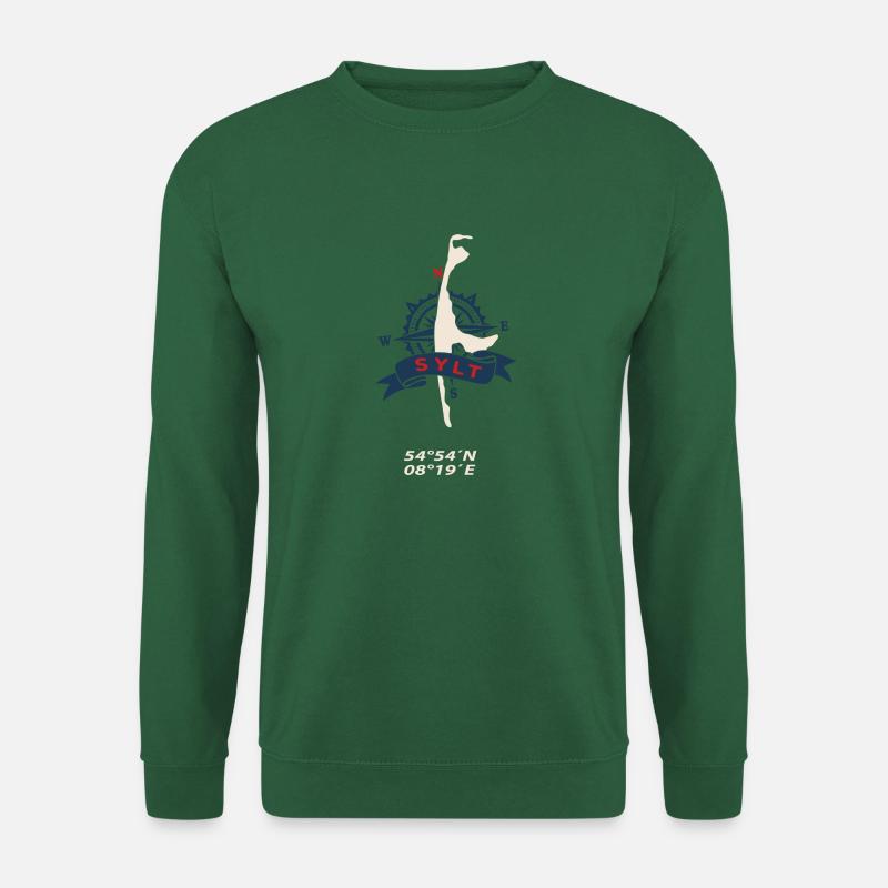 Sylt Kompass Koordinaten - Unisex Pullover - Grün