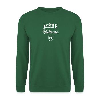 Mère Veilleuse Cœur - Sweat-shirt Unisexe - vert foncé - Devant