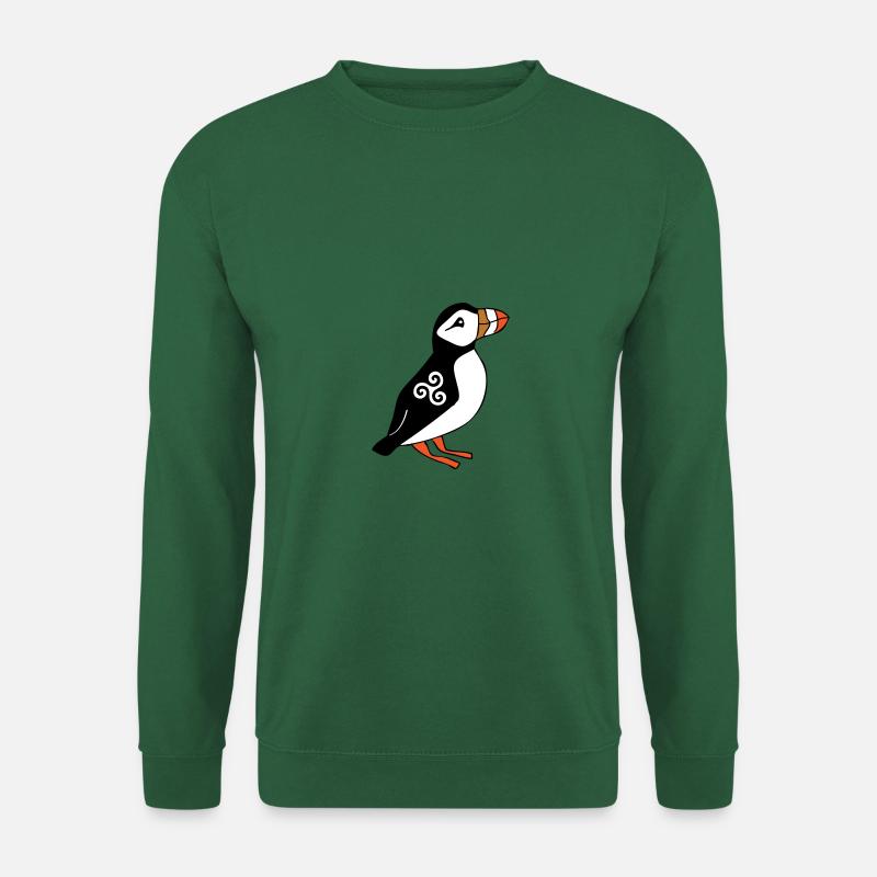 KELTISCHES PUFFIN - Unisex Pullover - Grün