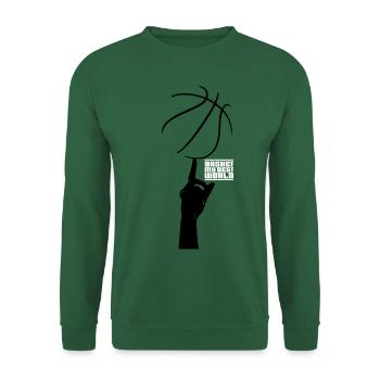 Korb meine beste Welt - Unisex Pullover - Grün - Vorne