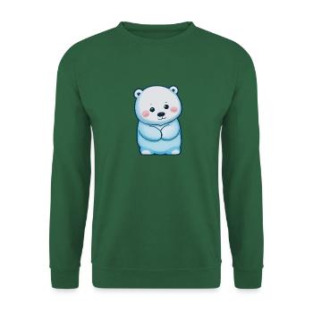 Totally cute polar bear - Unisex Sweatshirt - green - Front