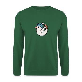 North Sea Comic Seagull Yoga Hat Bonnet Rouleau d’hiver - Sweat-shirt Unisexe - vert foncé - Devant
