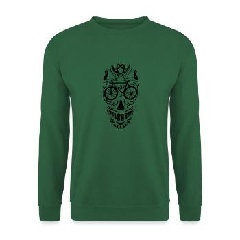 Face de bicyclette - Sweat-shirt Unisexe - vert foncé - Devant