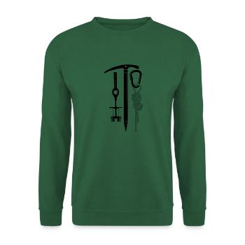 climbing, bouldering, rock climbing, mountains, mountaineering - Unisex Sweatshirt - green - Front