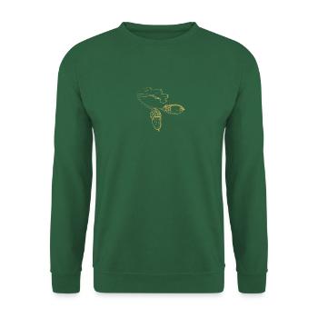 Illustrierte Designs Grüne Pracht mit Eichel - Unisex Pullover - Grün - Vorne