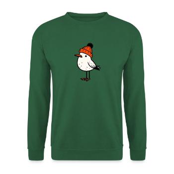 North Sea Harbor Moin Seagull Bird Hat Beanie Orange - Unisex Sweatshirt - green - Front