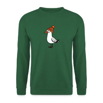 Mer du Nord Stupide Moin Mouette Oiseau Chapeau Bonnet Orange - Sweat-shirt Unisexe - vert foncé - Devant