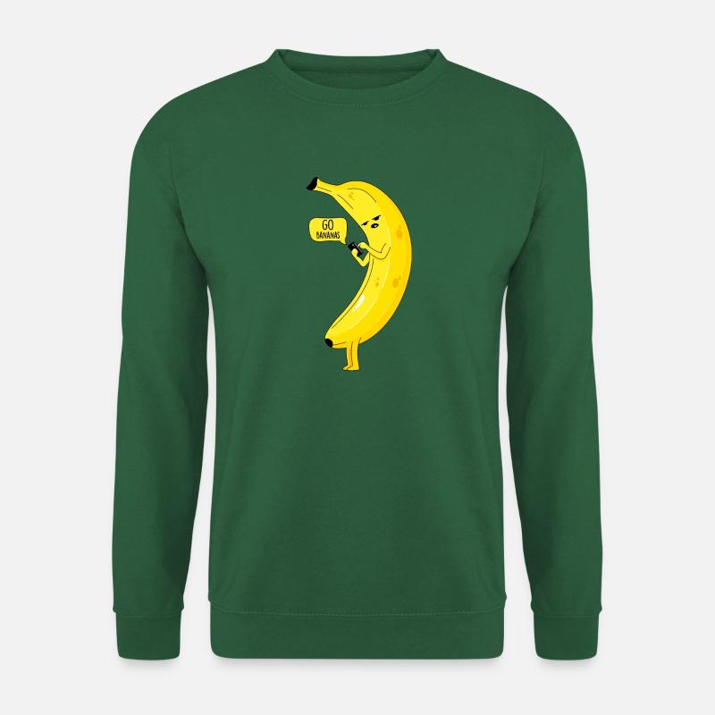 Banane mit Telefon - Unisex Pullover - Grün