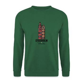 STORTORGET Geschäftshäuser in Stockholm, Schweden - Unisex Pullover - Grün - Vorne